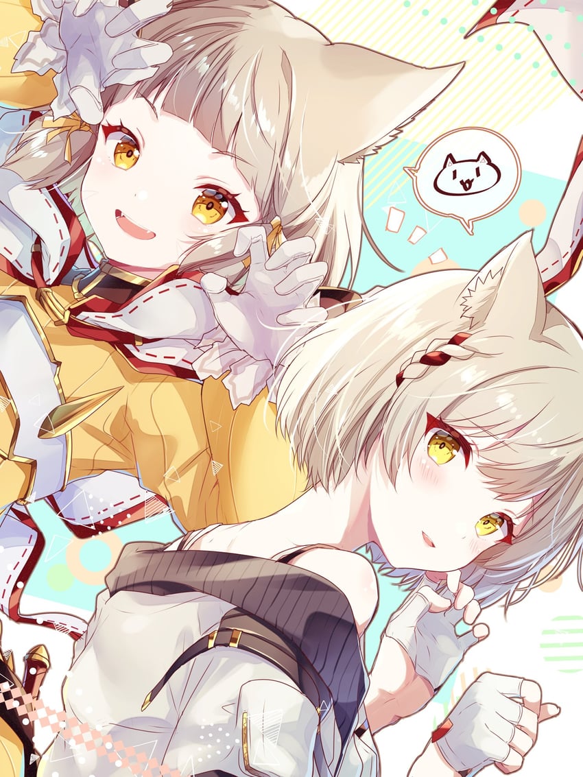 nia and mio (xenoblade chronicles and 2 more) drawn by ui_frara