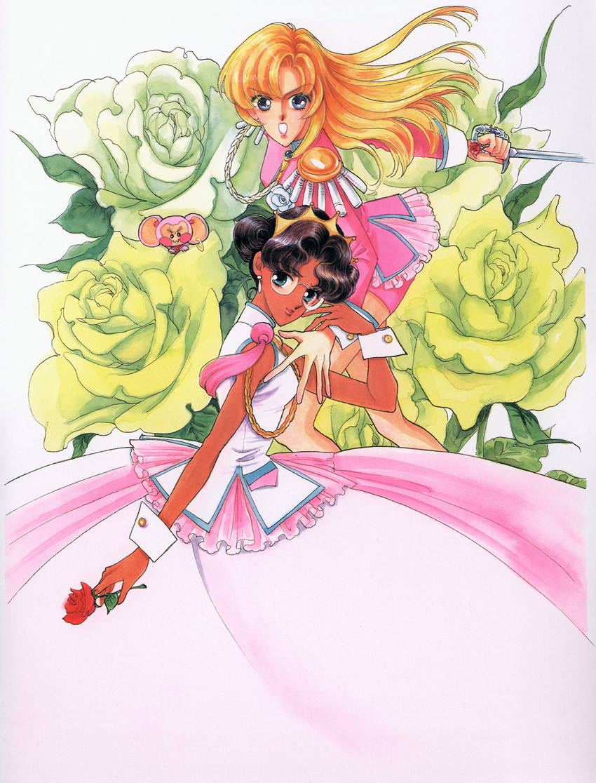 tenjou utena, himemiya anthy, and chu chu (shoujo kakumei utena) drawn by saitou_chiho