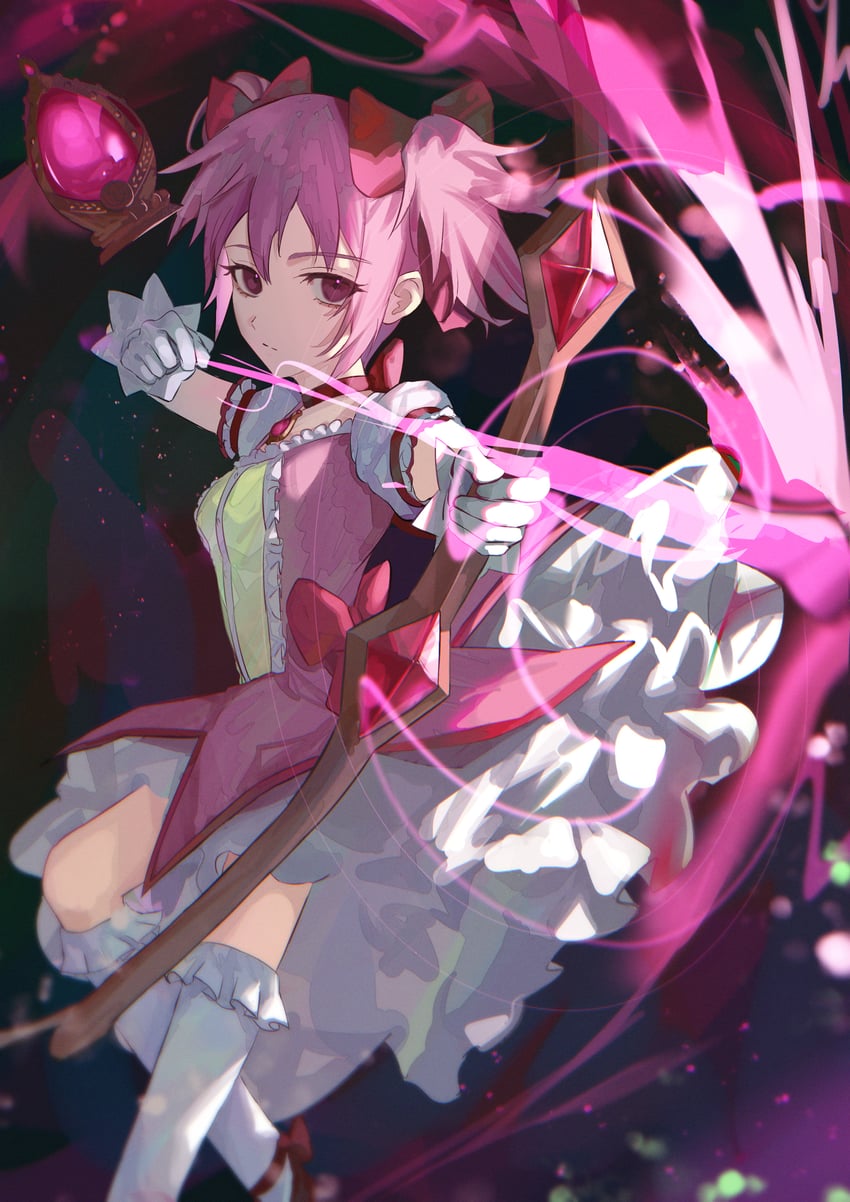 kaname madoka (mahou shoujo madoka magica) drawn by aster_(teslavision)