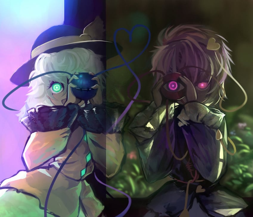 komeiji koishi and komeiji satori (touhou) drawn by suisa_(mizsai)