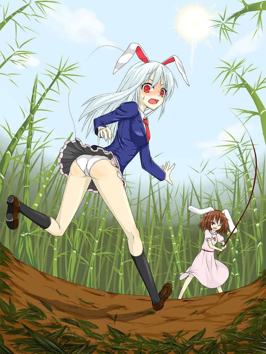 reisen udongein inaba and inaba tewi (touhou) drawn by nakoto_(joker4526)