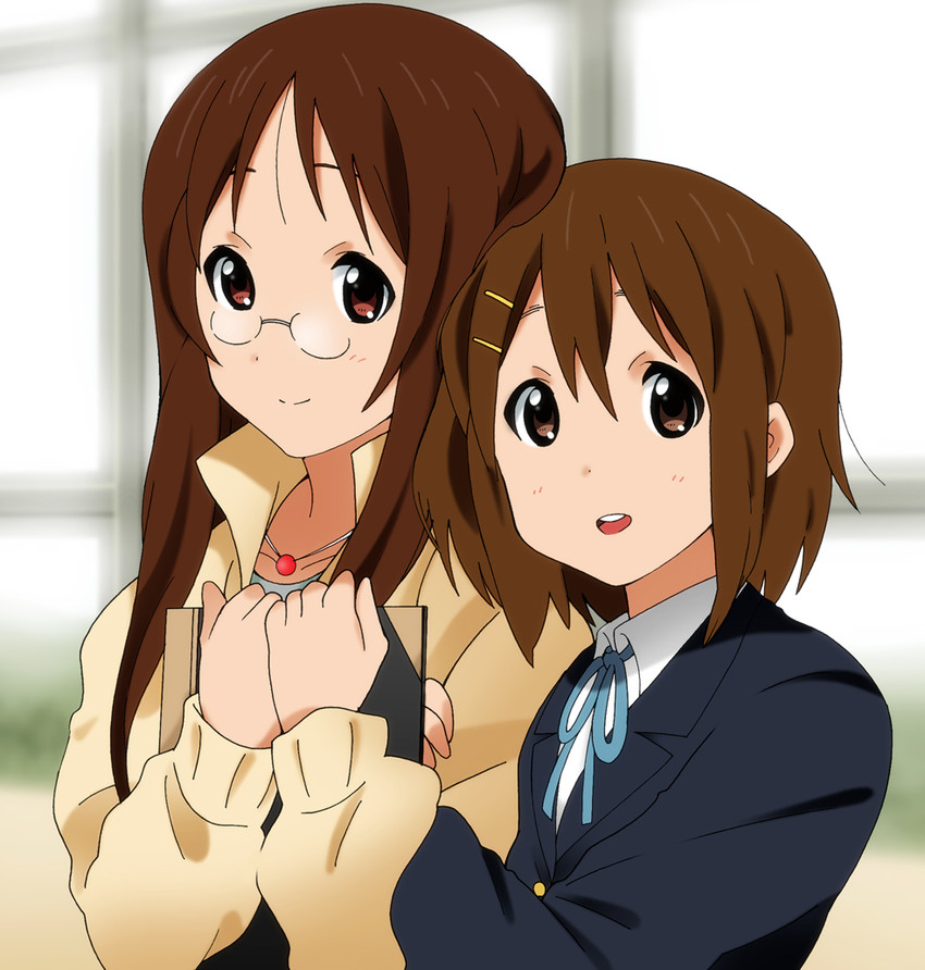 hirasawa yui and yamanaka sawako (k-on!) drawn by yamasaki_wataru