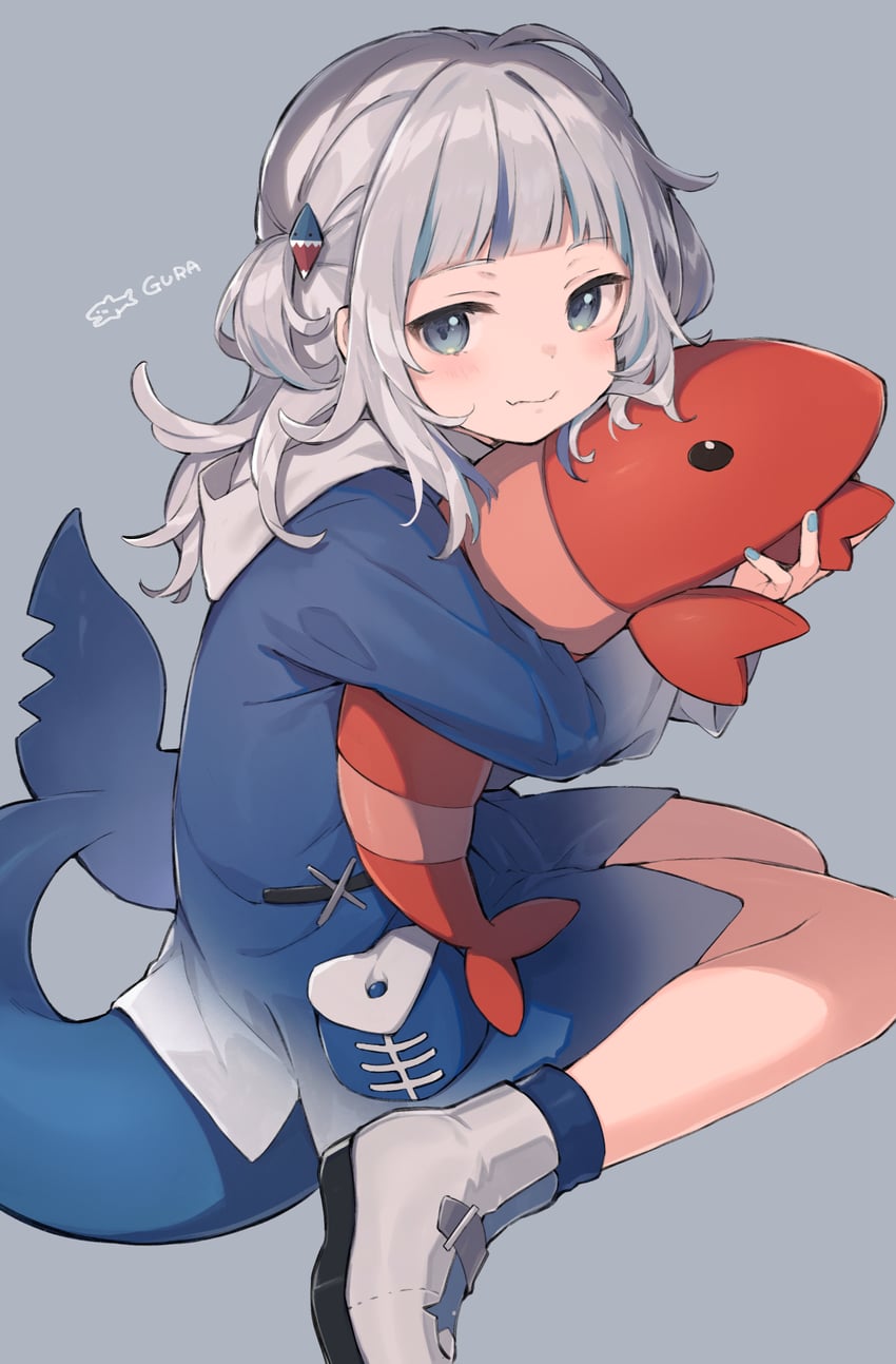 gawr gura (hololive and 1 more) drawn by enomoto_hina