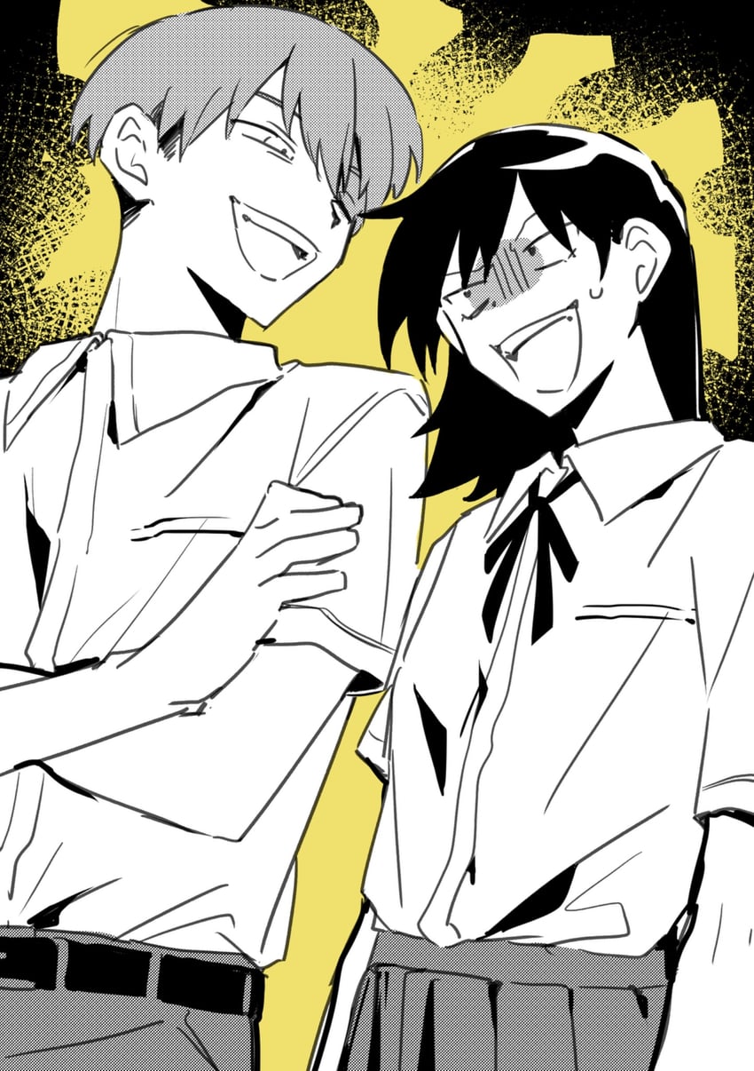 hatono chihiro and takami kouki (futsuu no keion-bu) drawn by nanatsu_pa