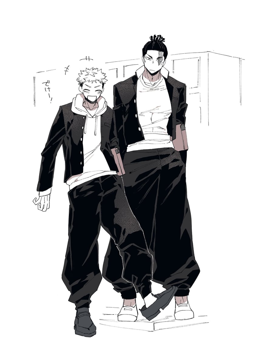itadori yuuji and toudou aoi (jujutsu kaisen) drawn by eibm