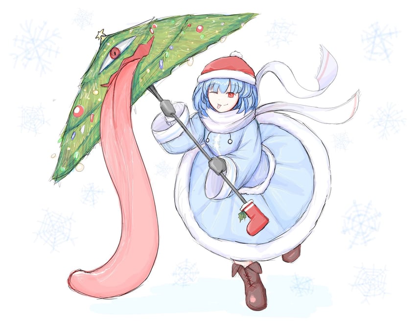 tatara kogasa (touhou) drawn by there2007