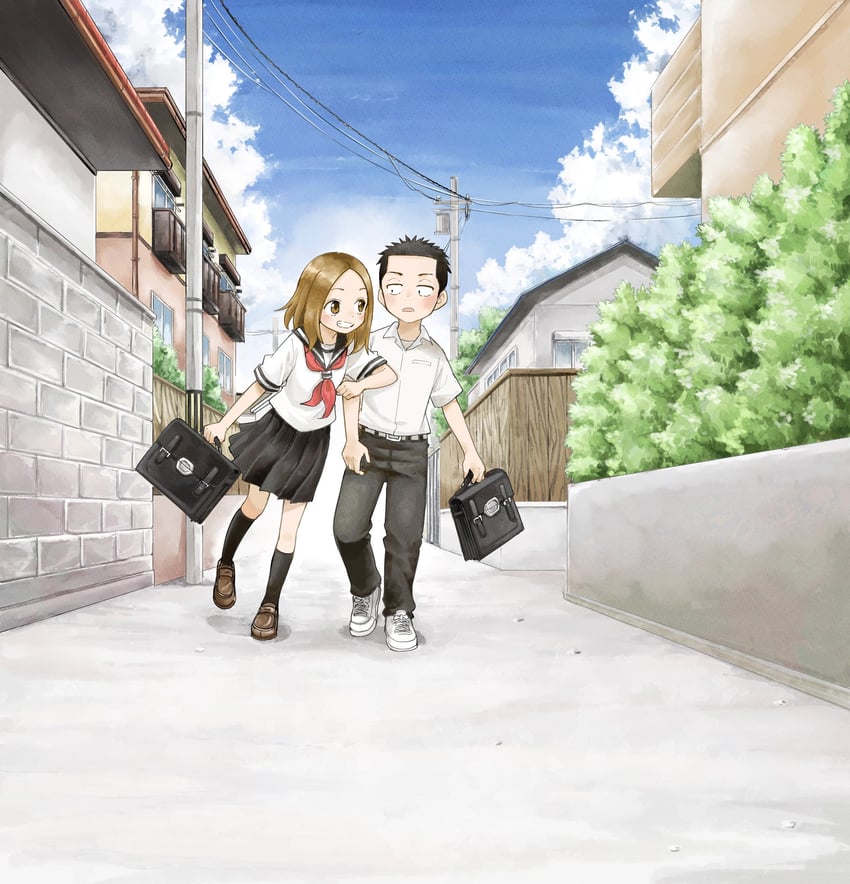 nishikata chii and ooshiro (karakai jouzu no takagi-san and 1 more) drawn by inaba_mifumi