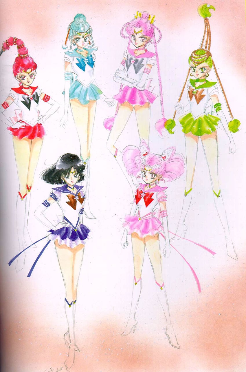 chibi usa, tomoe hotaru, sailor saturn, sailor chibi moon, cerecere, and 9 more (bishoujo senshi sailor moon and 1 more) drawn by takeuchi_naoko