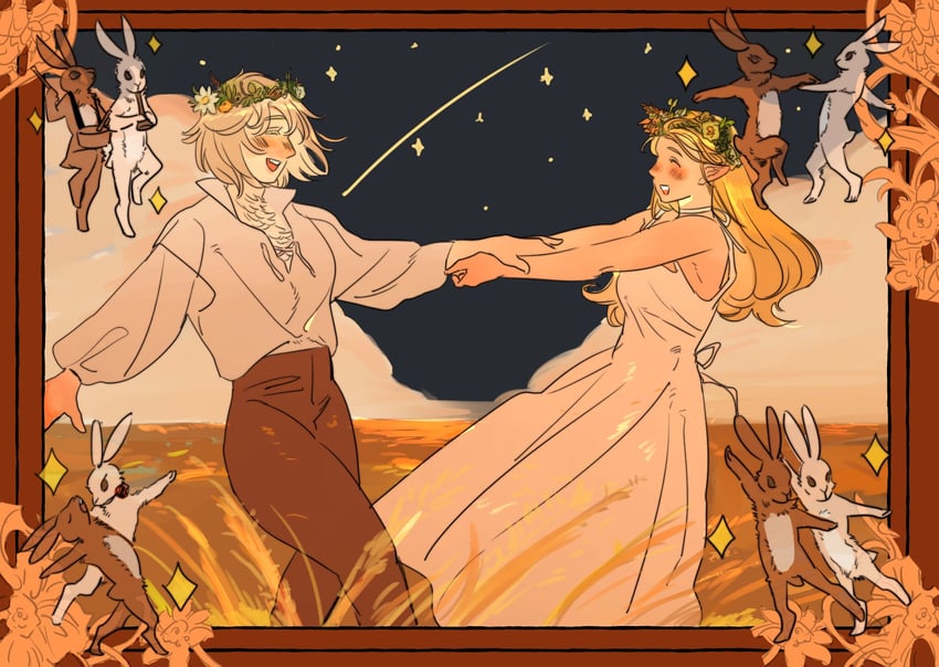 marcille donato and falin touden (dungeon meshi) drawn by milfcookiesimp