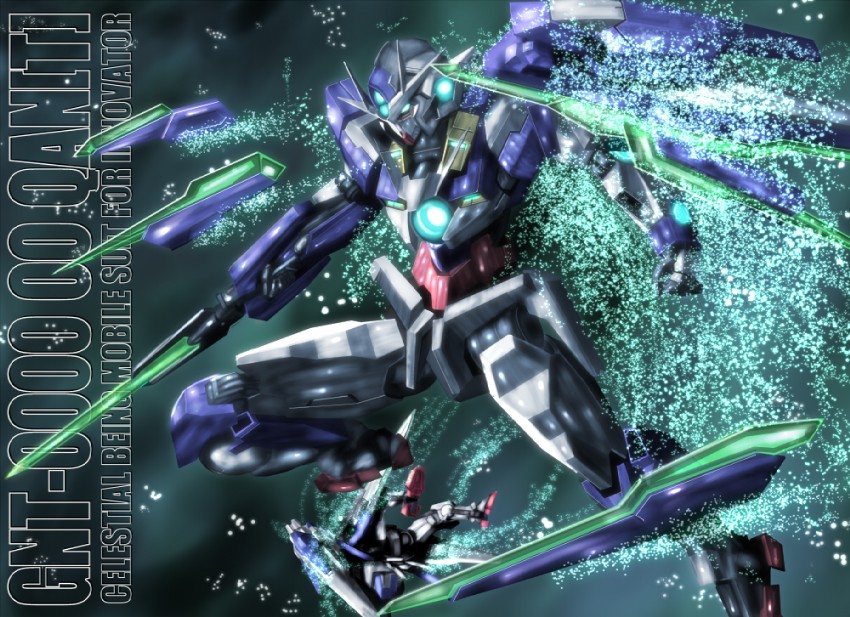 00 qan[t] and 00 raiser (gundam and 2 more) drawn by watanore