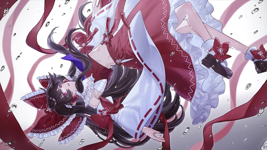 hakurei reimu (touhou) drawn by mo_(mokatampe)