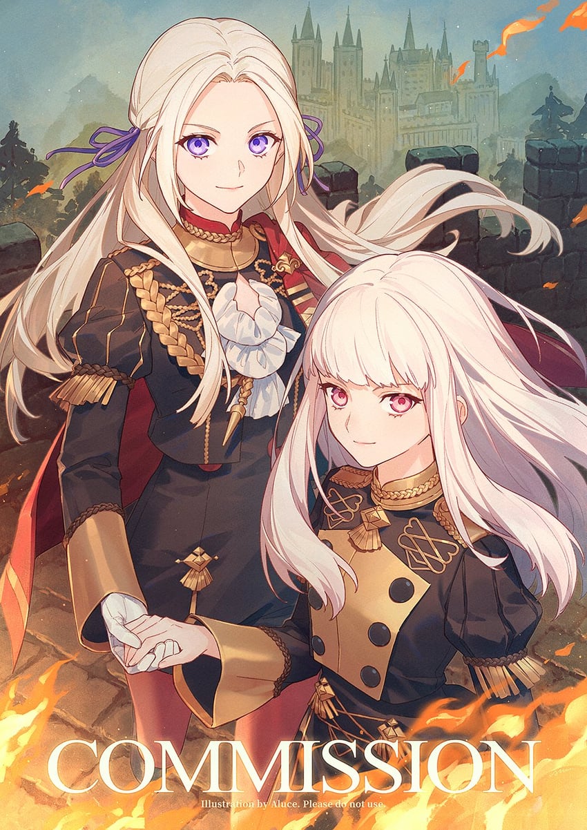edelgard von hresvelg and lysithea von ordelia (fire emblem and 1 more) drawn by aluce