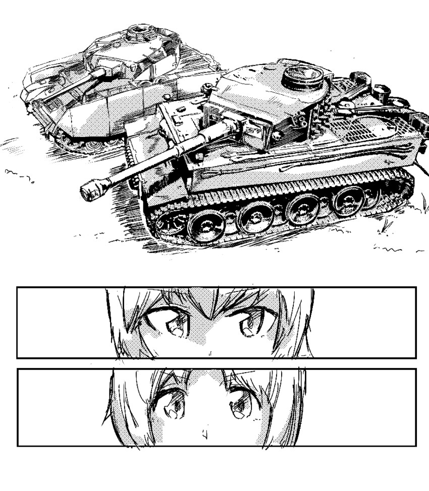 nishizumi miho and nishizumi maho (girls und panzer) drawn by hadron_(breakprinter)
