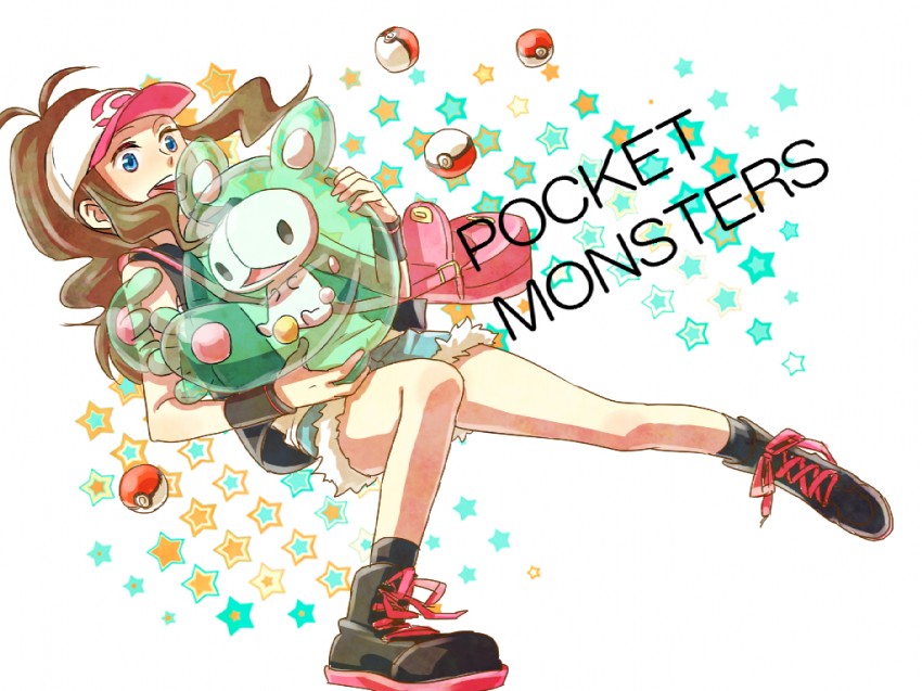 hilda and reuniclus (pokemon and 1 more) drawn by suzaku_(zaku6584)