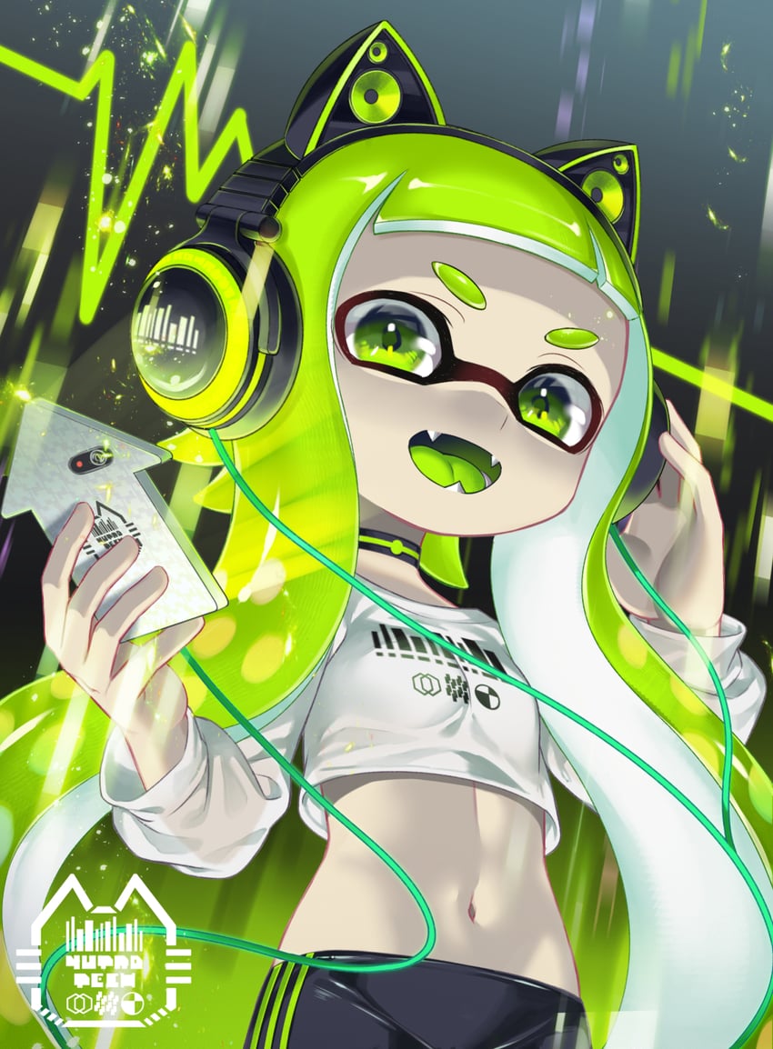 inkling player character and inkling girl (splatoon) drawn by iria_(yumeirokingyo)