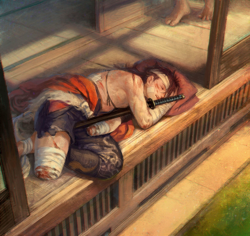 mutsu-no-kami yoshiyuki (touken ranbu) drawn by maro_bideru