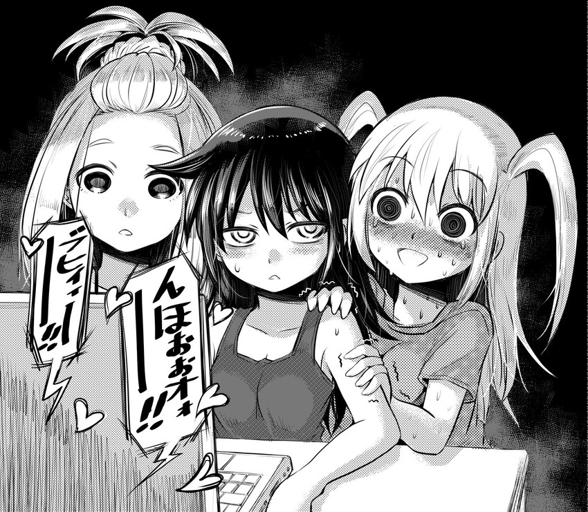 kuroki tomoko, nemoto hina, and okada akane (watashi ga motenai no wa dou kangaetemo omaera ga warui!) drawn by zatou_(kirsakizato)