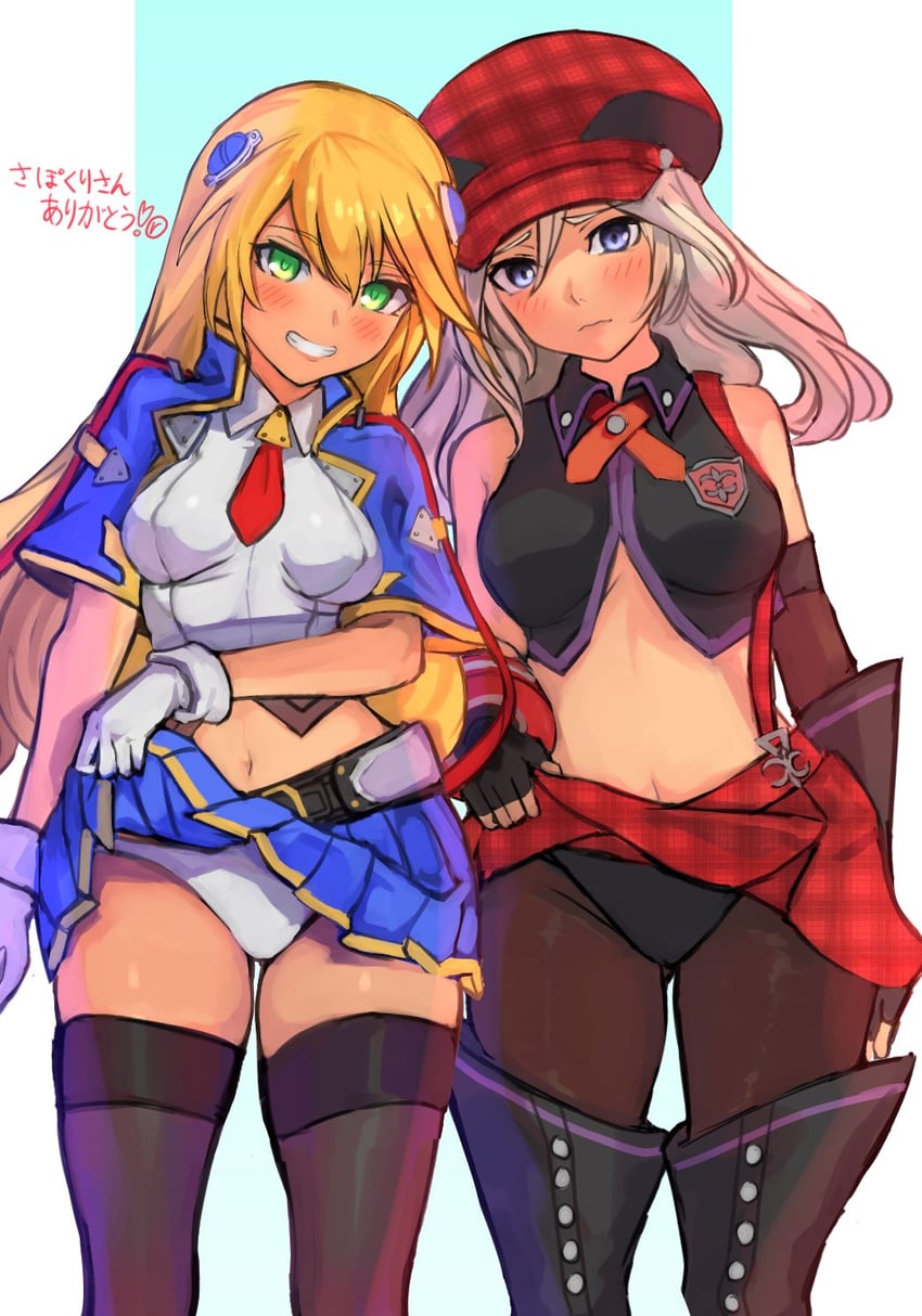 noel vermillion and alisa ilinichina amiella (blazblue and 2 more) drawn by r123