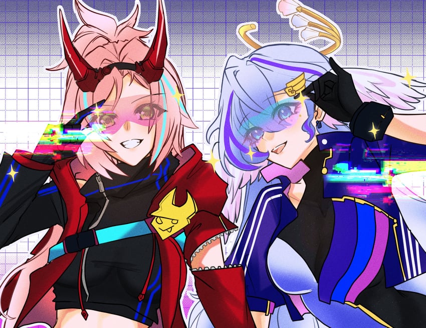robin and rappa (honkai and 1 more) drawn by choikfu