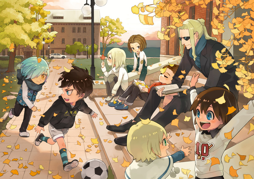 afuro terumi, kidou yuuto, fudou akio, sakuma jirou, fideo aldena, and 2 more (inazuma eleven) drawn by nanjou_(sumeragimishiro)