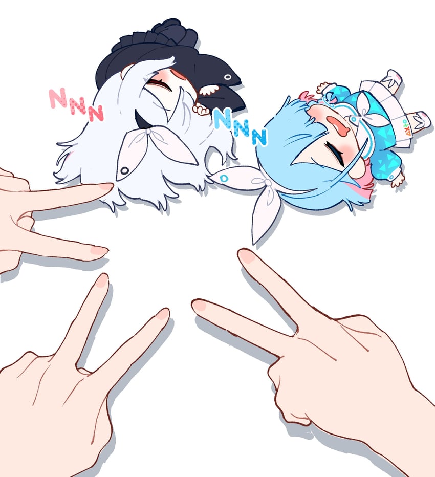 arona and plana (blue archive) drawn by je_o_mo