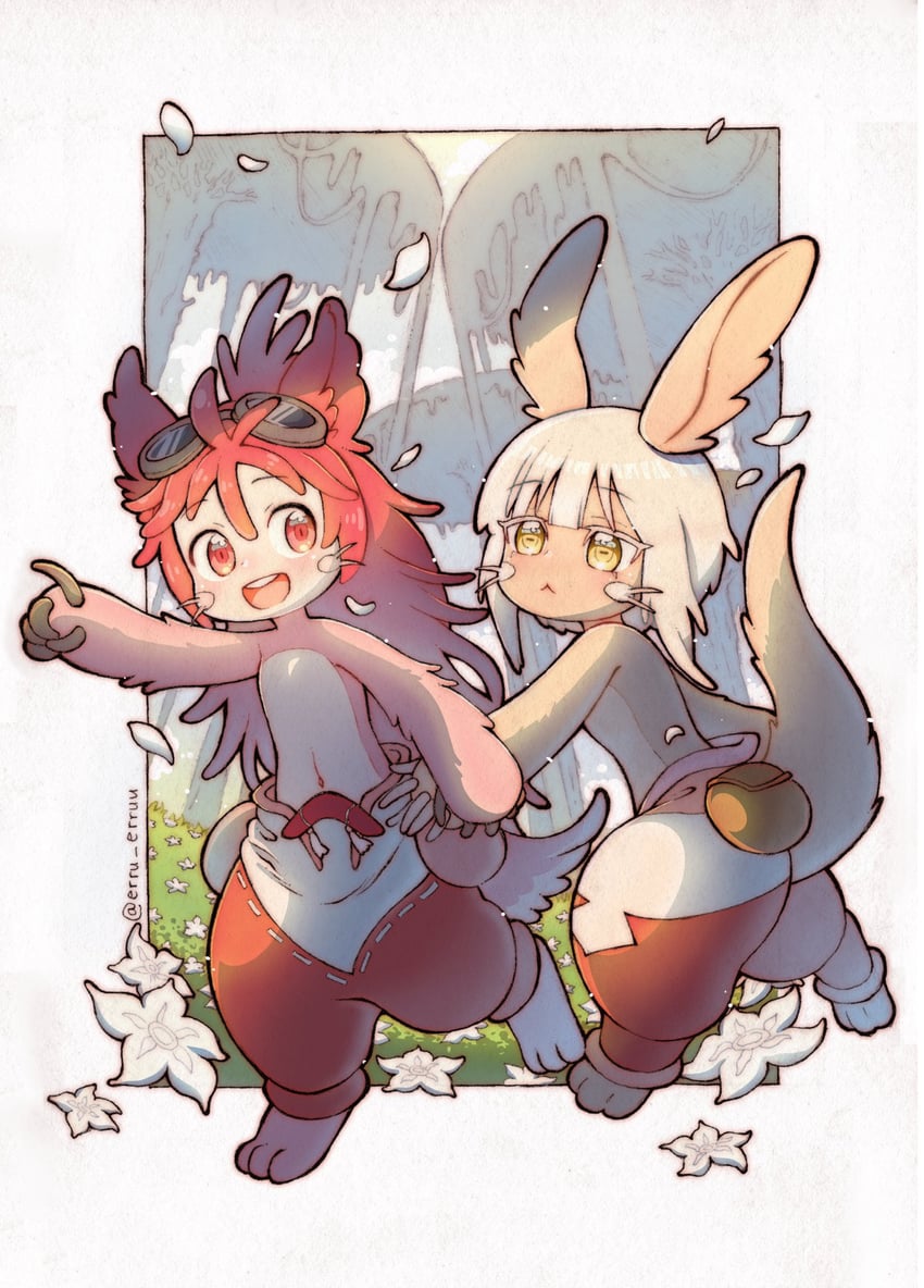 nanachi and mitty (made in abyss) drawn by erru_(dhiqihasbi)
