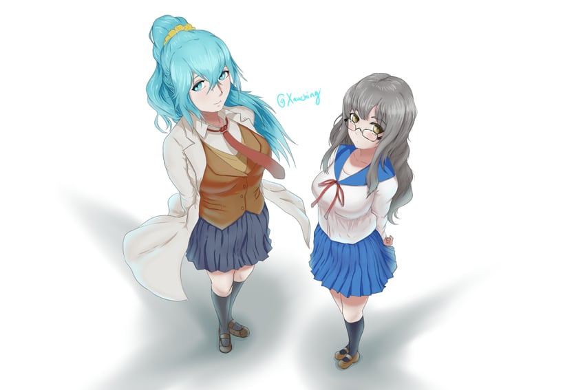 futaba rio, vivy, and tanezaki atsumi (seishun buta yarou and 1 more) drawn by xauching