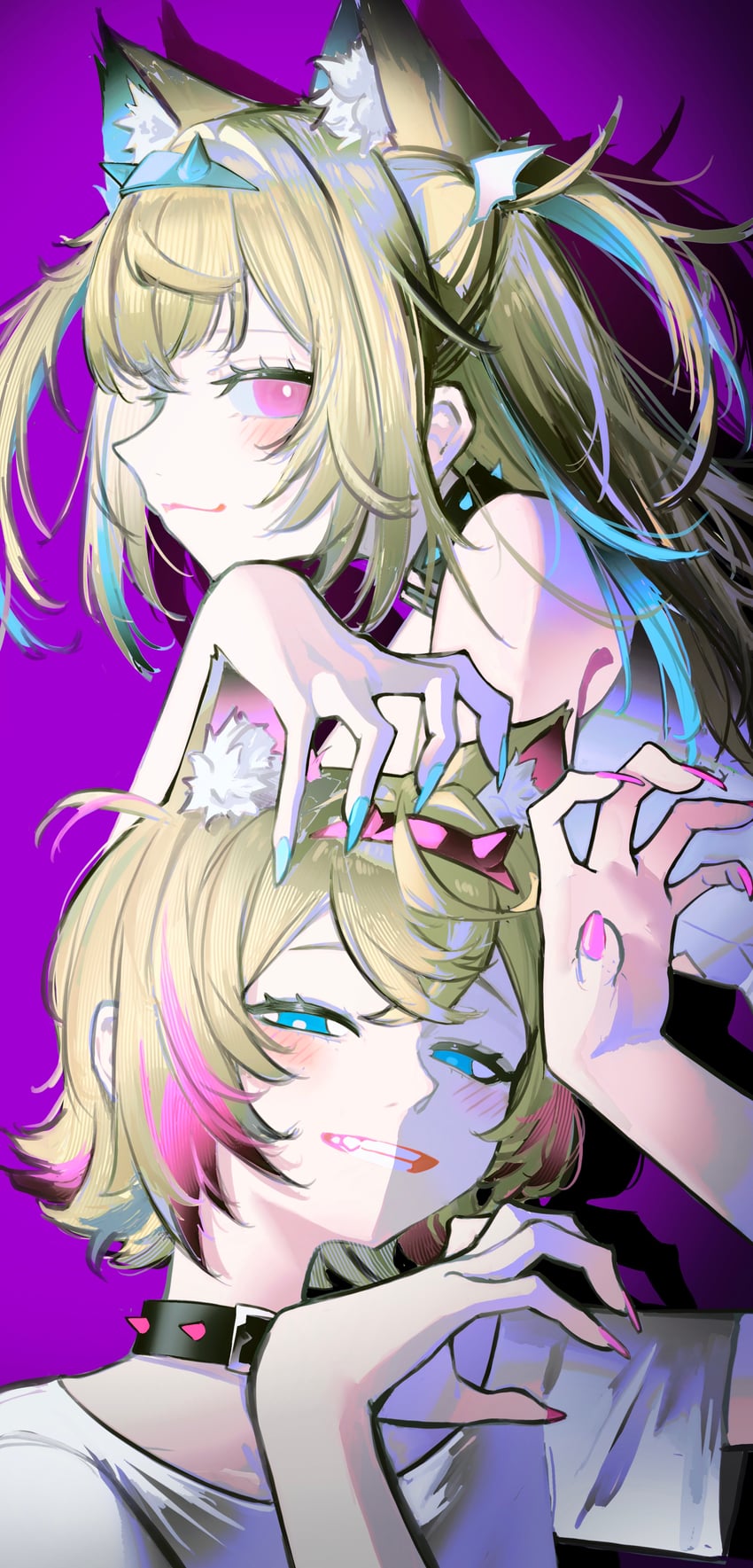 fuwawa abyssgard and mococo abyssgard (hololive and 1 more) drawn by pungson_mori