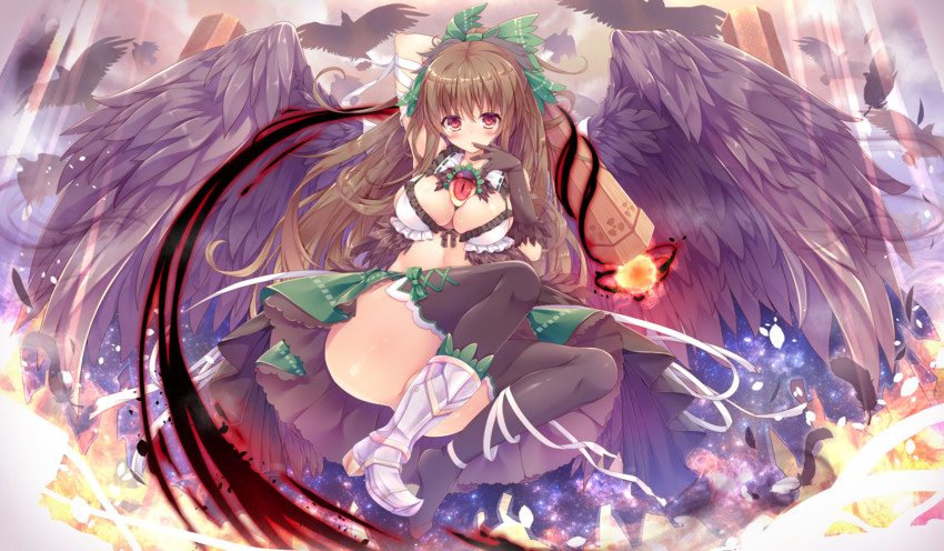 reiuji utsuho (touhou) drawn by kinokomushi