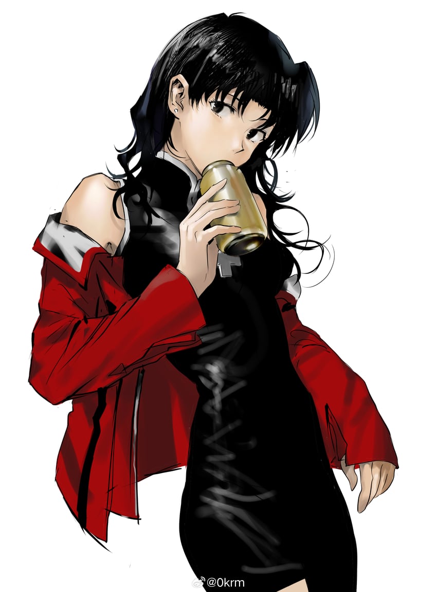katsuragi misato (neon genesis evangelion) drawn by satou_koromi