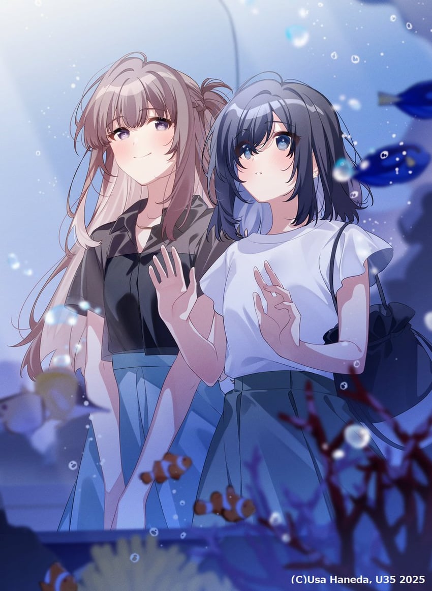 miyagi shiori and sendai hazuki (shuuniichido classmate wo kau hanashi) drawn by u35