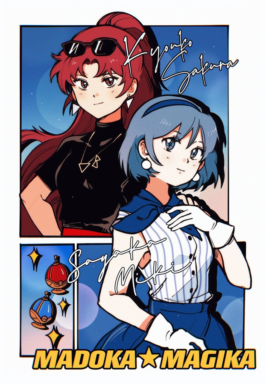 miki sayaka and sakura kyoko (mahou shoujo madoka magica) drawn by ziyin