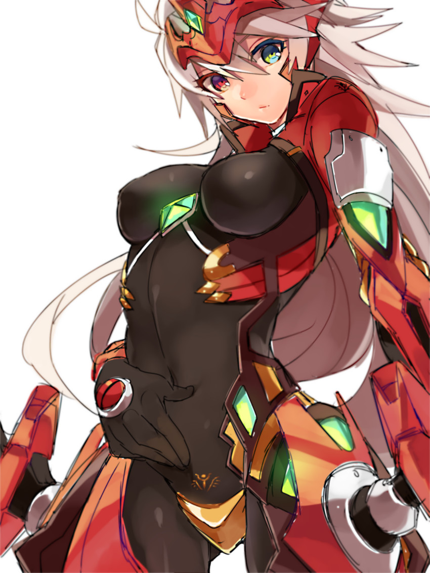 ragna the bloodedge and alpha-01 (blazblue) drawn by tomo_(tomorag7)
