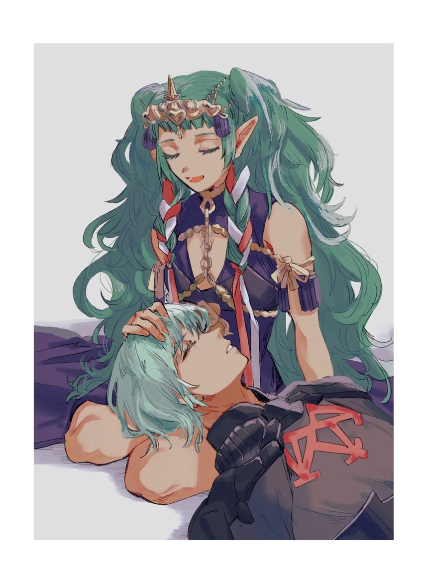 sothis and male byleth (fire emblem and 1 more) drawn by hiroshi_(moremorepi)