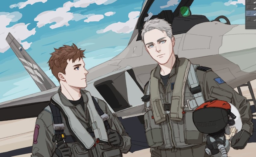mobius 1 and trigger (ace combat and 2 more) drawn by skyleranderton