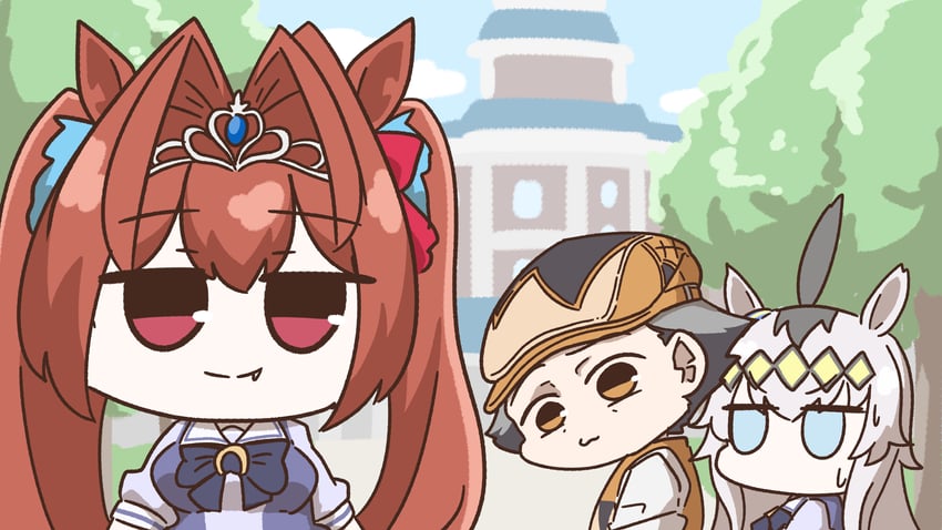 daiwa scarlet, oguri cap, and kitahara jou (umamusume and 1 more) drawn by forgemod1oader
