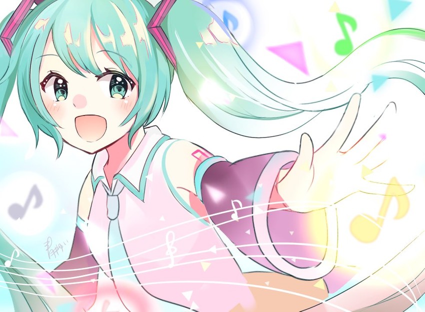 hatsune miku (vocaloid and 2 more) drawn by aoiyui