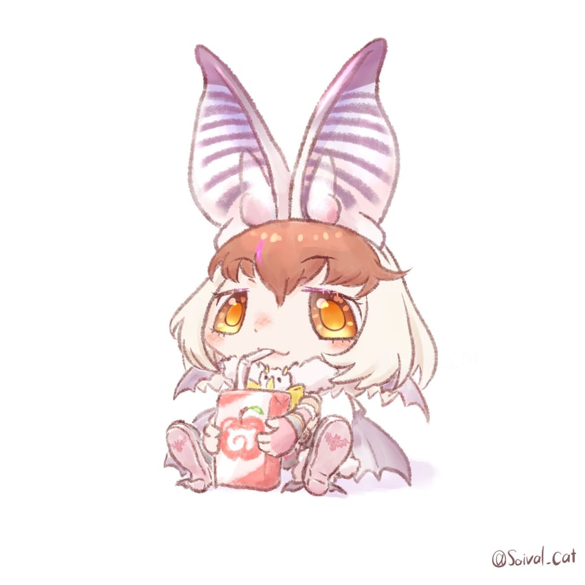 brown long-eared bat (kemono friends and 1 more) drawn by saival_cat