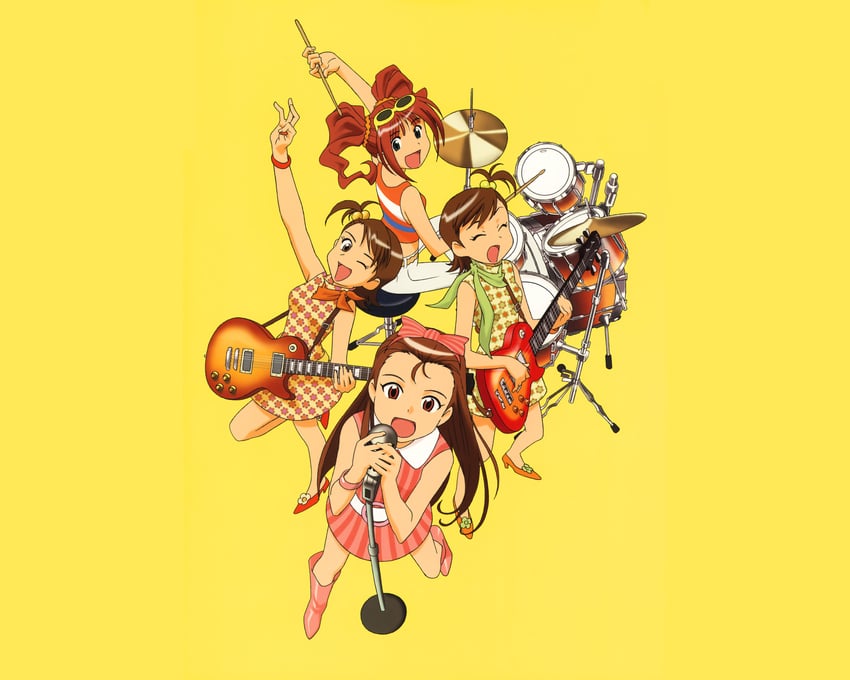 minase iori, takatsuki yayoi, futami mami, and futami ami (idolmaster) drawn by annindoufu_(oicon)