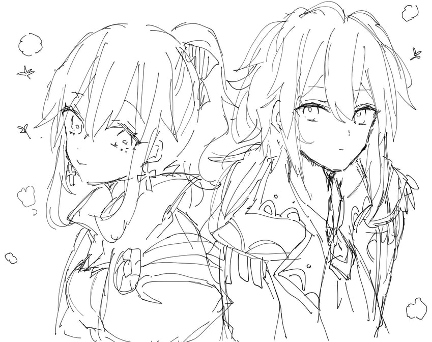 jean and diluc (genshin impact) drawn by yae_(yae_ringo)
