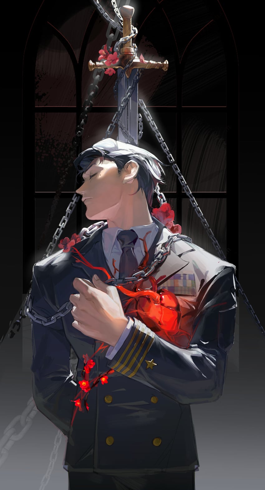 zhang beihai (remembrance of earth's past) drawn by sharkman