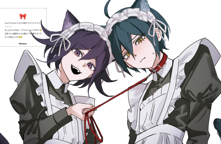 oma kokichi and saihara shuichi (danganronpa and 1 more) drawn by mnil_xx