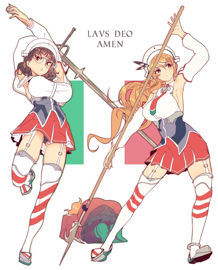 littorio, roma, and aquila (kantai collection) drawn by dongsa_wonhyong