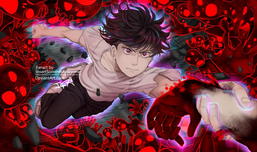 kageyama shigeo (mob psycho 100) drawn by insertsomthinawesome