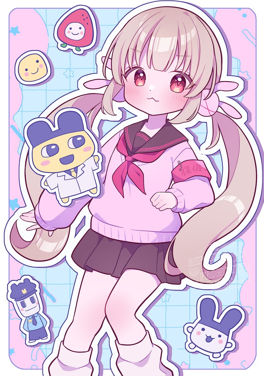 natori sana, mametchi, mimitchi, marutchi, ichigotchi, and 1 more (sana channel and 2 more) drawn by umecha_0