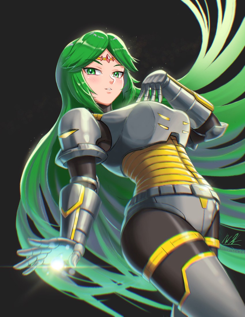 palutena (super smash bros. and 2 more) drawn by burnt_green_tea