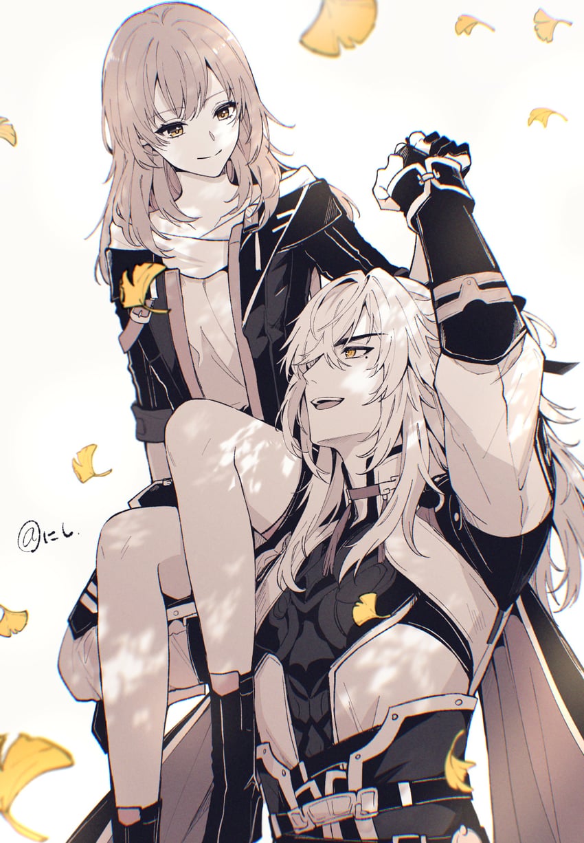 trailblazer, stelle, and jing yuan (honkai and 1 more) drawn by tanuki_nishi