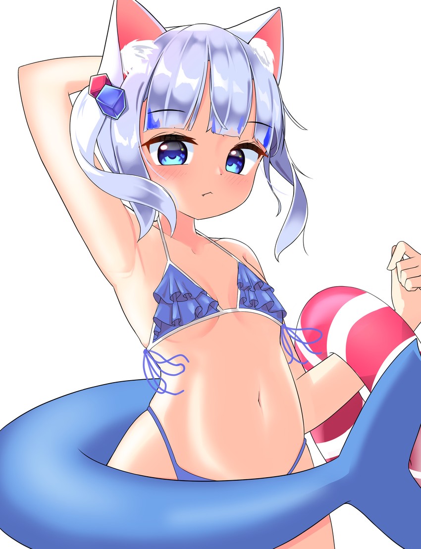 gawr gura (hololive and 1 more) drawn by koinu_(pixiv_24548985)