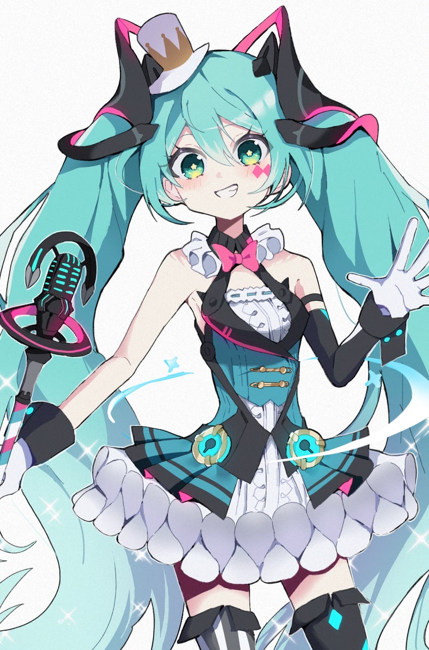 hatsune miku and magical mirai miku (vocaloid and 1 more) drawn by g1gigi_0918