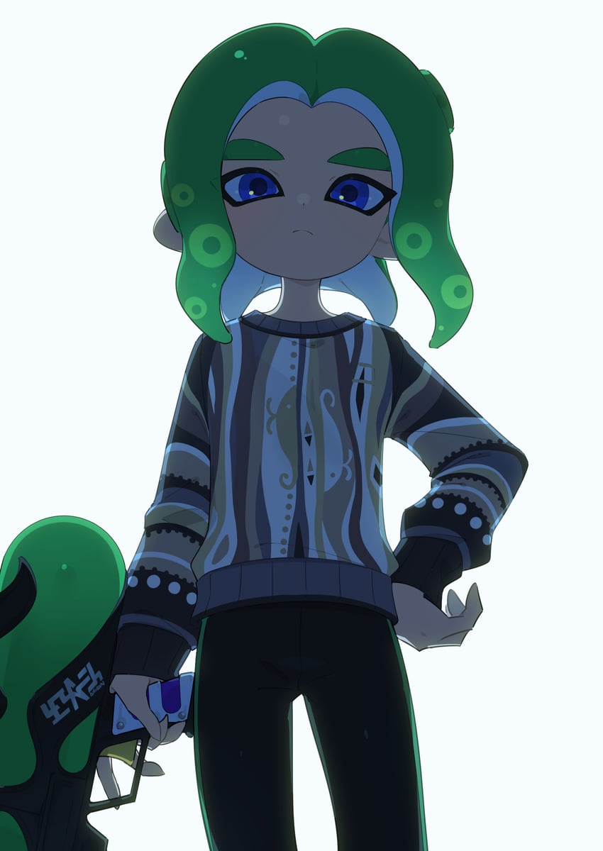 octoling player character and octoling boy (splatoon) drawn by surume01417